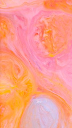 Smooth Gradient Flow in Pink and Orange Abstract Ink Background