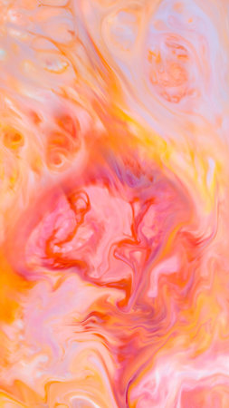 Smooth Gradient Flow in Pink and Orange Abstract Ink Background
