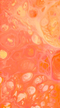 Abstract Liquid Texture with Flowing Ink in Colorful Soft Gradient
