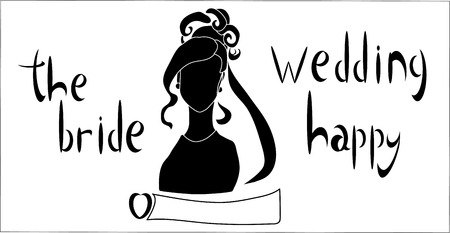 Banner, card for invitation or announcement weddingのイラスト素材