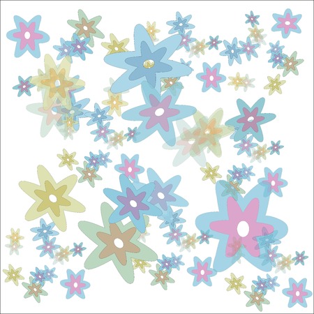 Wallpaper with elegance summer flowers, vector illustration.のイラスト素材