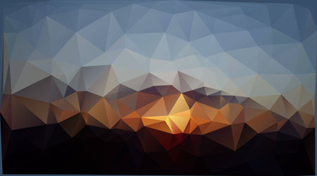 Abstract polygonal background, The postcard template design for the presentation of Your business, vector illustrationのイラスト素材