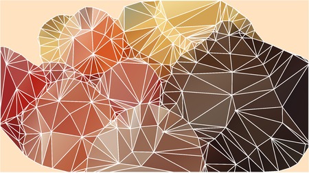 Conceptual image of different sweets, polygonal style, vector illustration