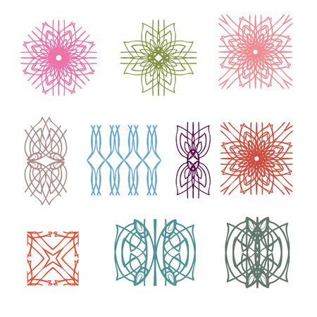The collection of colorful design elements pattern, vector illustrationのイラスト素材