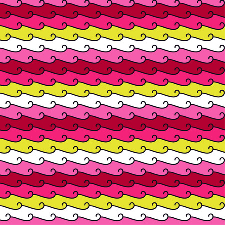 Seamless decorative vector background with wavesのイラスト素材