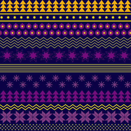 Vector seamless winter Christmas and New Year backgroundのイラスト素材
