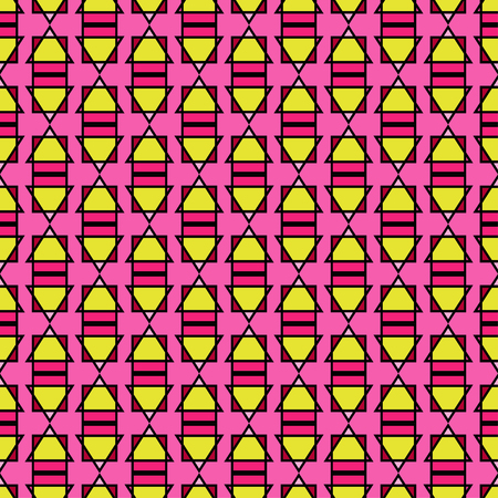 Seamless decorative vector background with geometric shapesのイラスト素材