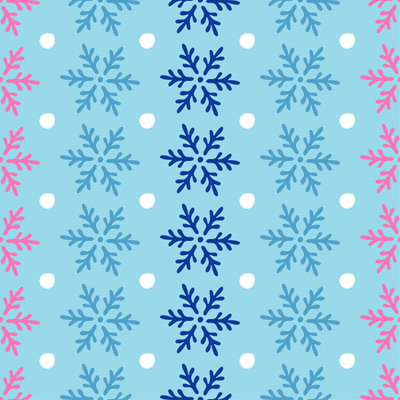 Seamless vector background with decorative snowflakesのイラスト素材