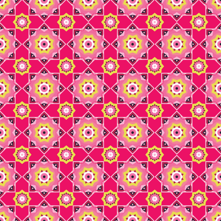 Vector seamless decorative background with mosaic patternのイラスト素材