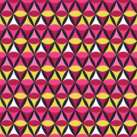 Seamless decorative vector background with geometric abstract shapesのイラスト素材