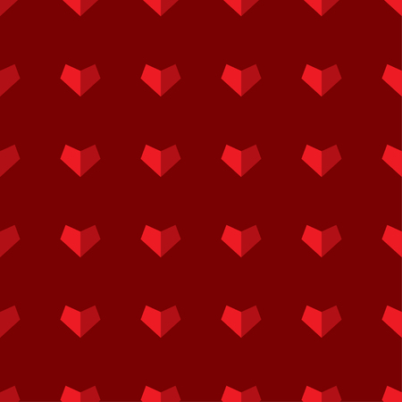 Seamless vector background with decorative polygonal heartsのイラスト素材