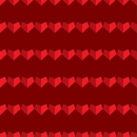 Seamless vector background with decorative polygonal heartsのイラスト素材