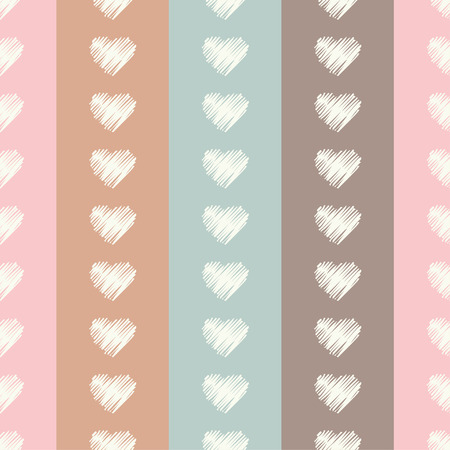 Seamless vector background with decorative hearts. Print. Cloth design, wallpaper.