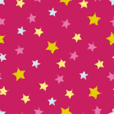 Seamless vector background with decorative stars. Print. Cloth design, wallpaper.のイラスト素材