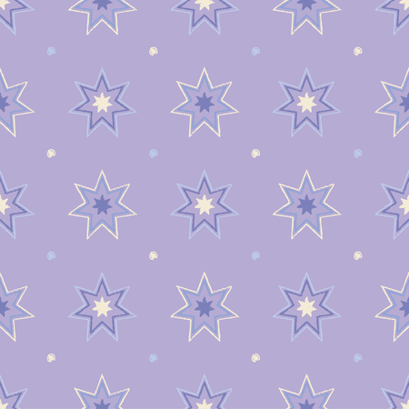 Seamless vector background with decorative stars. Print. Cloth design, wallpaper.のイラスト素材