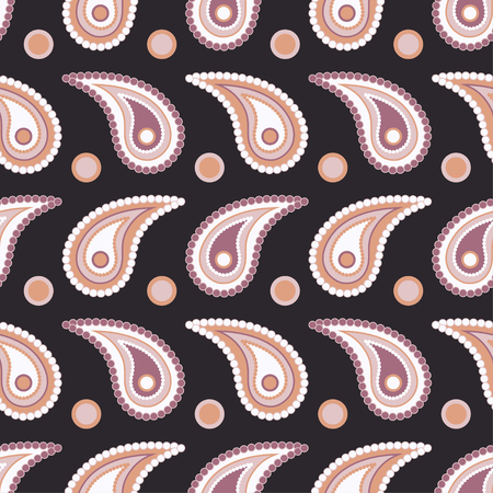 Ethnic boho seamless pattern with Paisley. Repeating background. Cloth design, wallpaper.のイラスト素材