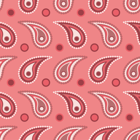 Ethnic boho seamless pattern with Paisley. Repeating background. Cloth design, wallpaper.のイラスト素材