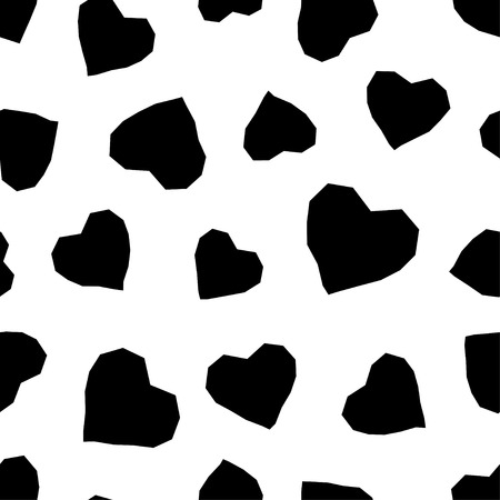 Seamless vector background with decorative hearts. Print. Cloth design, wallpaper.