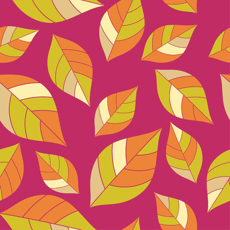 Seamless vector background with decorative leaves. Print. Cloth design, wallpaper.のイラスト素材