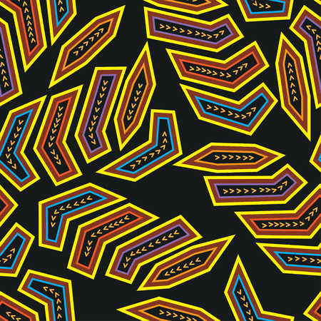 Ethnic boho seamless pattern. Molas. Print. Repeating background. Cloth design, wallpaper.のイラスト素材