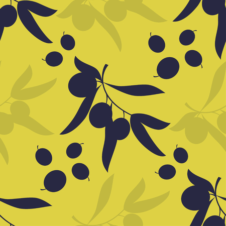 Olive seamless pattern. Vector illustration.のイラスト素材