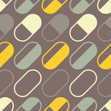 Medical pills and capsules. Vector illustration.のイラスト素材