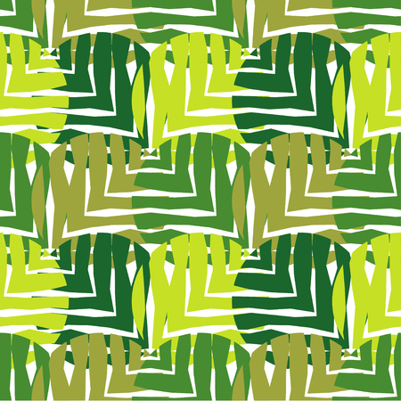 Polka dot seamless pattern on a white background. The texture of green leaves. Textile rapport.のイラスト素材