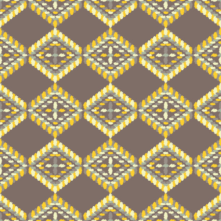 Ethnic boho seamless pattern. Retro motif. Vector illustration. Textile rapport.のイラスト素材