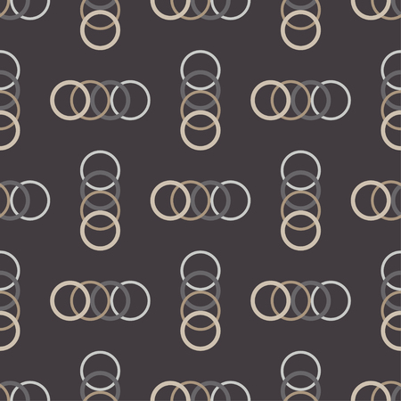 Seamless background with abstract geometric pattern. Texture of the rings. Textile rapport.のイラスト素材