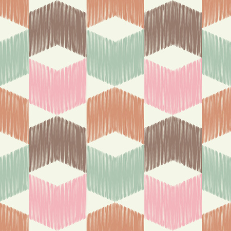 Ethnic boho seamless pattern. Scribble texture. Retro motif. Textile rapport.のイラスト素材