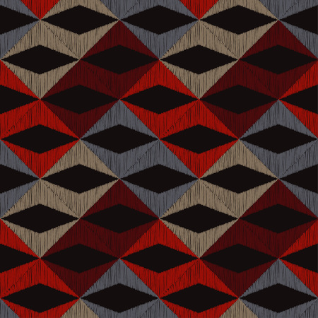 Ethnic boho seamless pattern. Scribble texture. Retro motif. Textile rapport.のイラスト素材