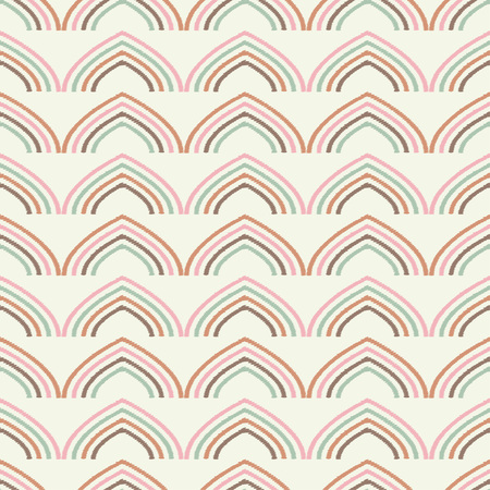 Ethnic boho seamless pattern. Scribble texture. Retro motif. Textile rapport.のイラスト素材