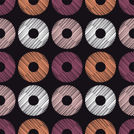 Seamless background with abstract geometric pattern. Scribble texture. Textile rapport.のイラスト素材