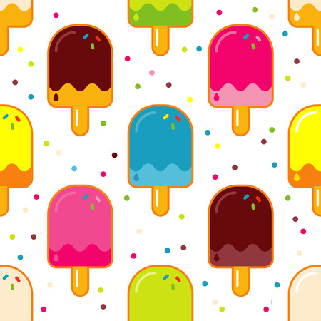 Pattern with ice cream.のイラスト素材