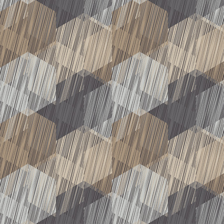 Seamless background with abstract geometric pattern. Scribble texture. Textile rapport.のイラスト素材