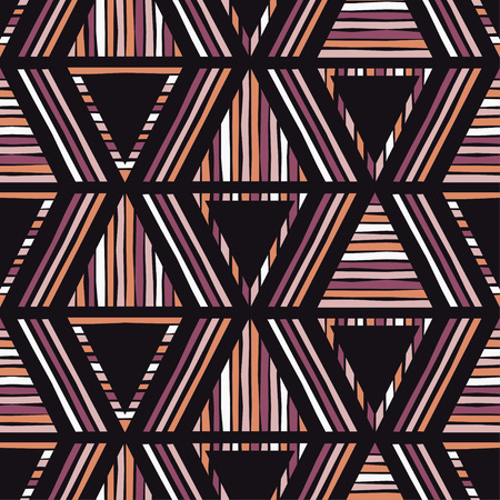 Ethnic boho seamless pattern. Tribal pattern. Retro motif. Textile rapport.のイラスト素材