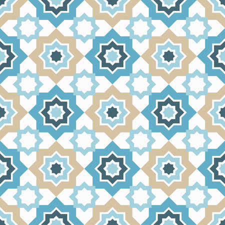Seamless pattern in Moroccan style. Traditional ornament. Geometric background. Textile rapport.