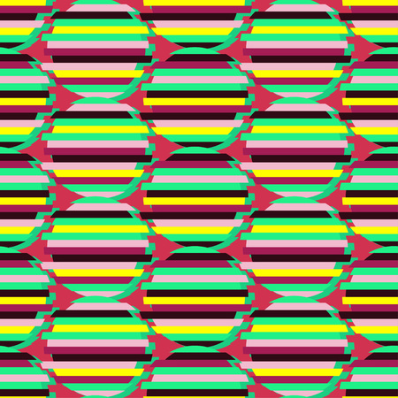 Seamless vector background with abstract geometric pattern. Abstract digital glitch graphic. Textile rapport.のイラスト素材