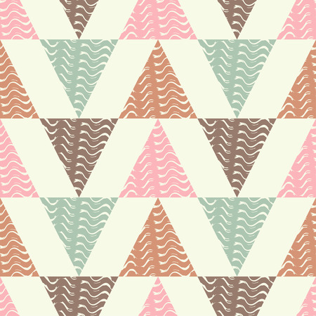 Ethnic boho seamless pattern. Scribble texture. Retro motif. Textile rapport.のイラスト素材