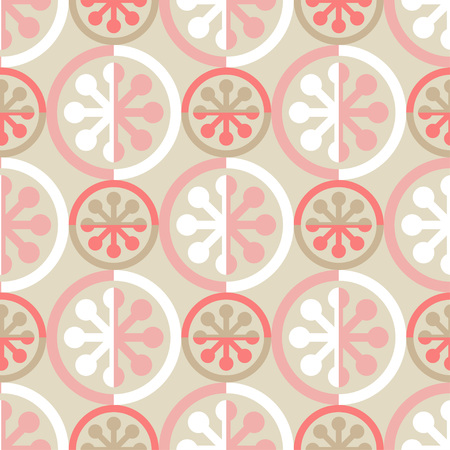 Seamless background with decorative snowflakes. Winter pattern. Textile rapport.のイラスト素材