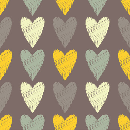 A Seamless vector background with decorative hearts. Valentine's day.のイラスト素材