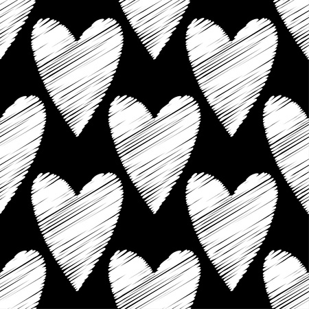 A Seamless vector background with decorative hearts. Valentine's day.のイラスト素材