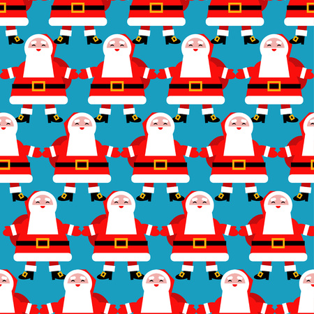 Funny cartoon Christmas seamless pattern. Textile rapport.のイラスト素材
