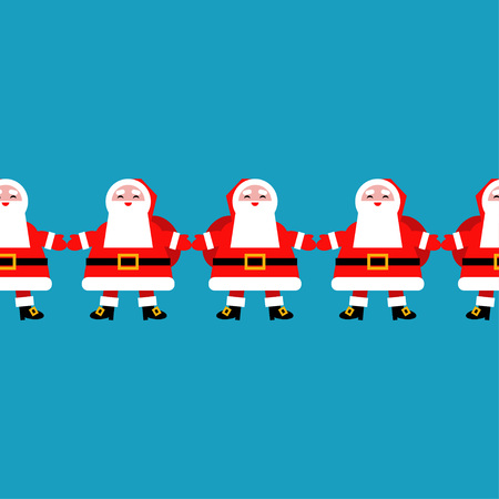 Funny cartoon Christmas seamless pattern. Textile rapport.のイラスト素材