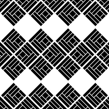 Seamless geometric pattern. White and black pieces. Textile rapport.のイラスト素材