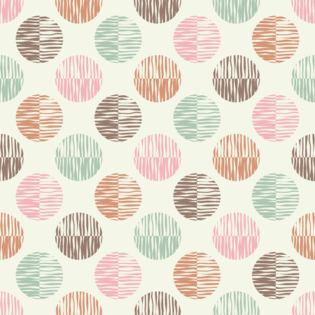 Polka dot seamless pattern. The colorful balls. Scribble texture. Theextile rapport.のイラスト素材