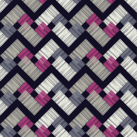 Ethnic boho seamless pattern. Scribble texture. Folk motif. Textile rapport.のイラスト素材