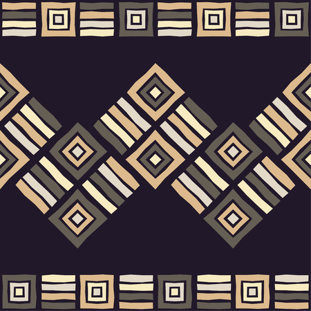 Seamless geometric pattern. Striped and square pattern. Textile rapport.のイラスト素材