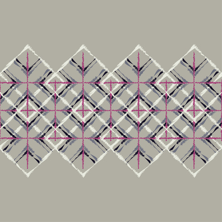 Ethnic boho seamless pattern. Scribble texture. Folk motif. Textile rapport.のイラスト素材