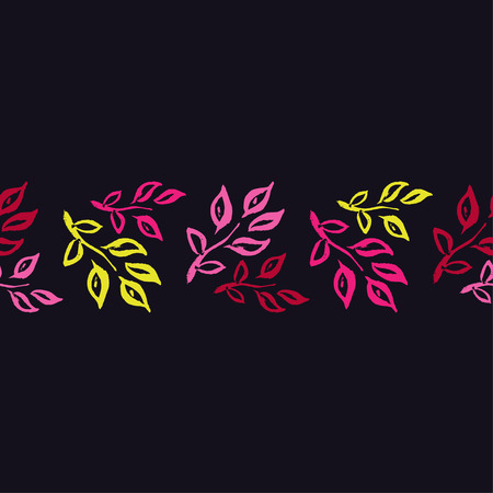 Chinese leaves. Seamless background with decorative leaves. Pattern with plants. Textile rapport.のイラスト素材